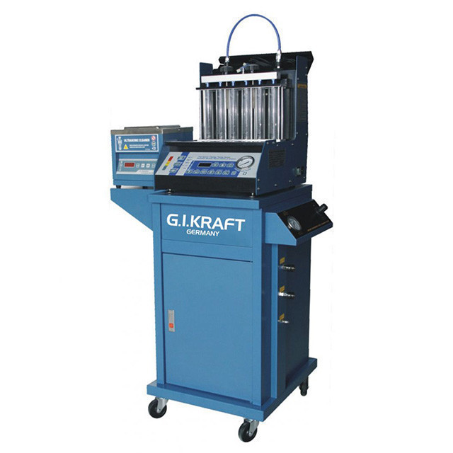 Стенд для промивання форсунок (6 форсунок, візка, УЗ-ванна з таймером) G.I. KRAFT GI19114, фото 1