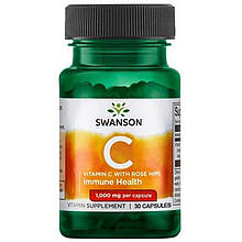 Вітамін C із шипшиною, Swanson vitamin c 1000 mg 30 capsules