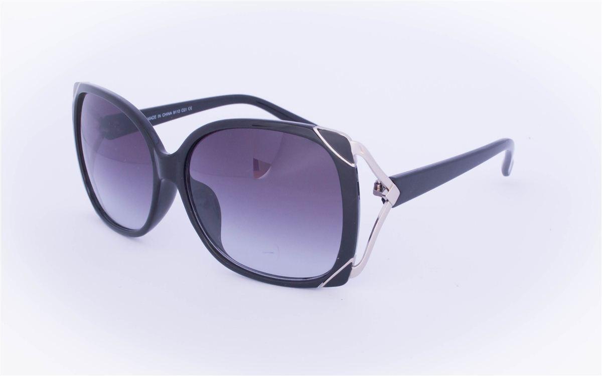 Жіночі якісні сонцезахисні окуляри UV400 - Чорні - 9112