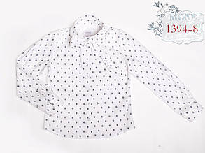 Красива шкільна блузка для дівчинки MONE Україна 1394-8 Білий 146 см  ⁇  Шкільна форма для дівчаток