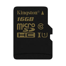 Картка пам'яті Kingston MicroSD 16 GB Class 10 UHS-I (SDCA10/16GBSP)