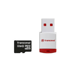 Картка пам'яті Transcend MicroSDHC 32 GB Class 10 + P3 Card Reader (TS32GUSDHC10-P3)