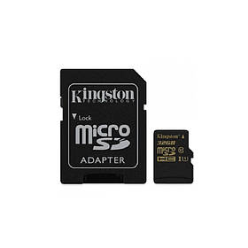 Картка пам'яті Kingston MicroSD 32 GB Class 10 UHS-I + SD-adapter (SDCA10/32GB)