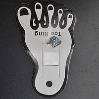 Кільце на ногу на гумці, метал, стрази в асортименті