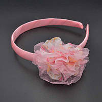 Обручити квітку 6 шт атлас фатин, ширина 15 мм