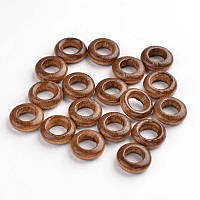 Бусини дерев'яні кільця коричневі 12х4 мм (50 шт) УТ10018770