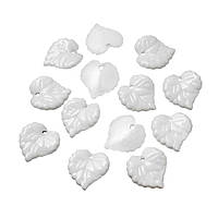 Підвіски акрил листя 16х2мм/≈165шт білі УТ 100014285