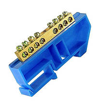 Шина ізольована «N» на DIN-рейку ШЛІ 8х12-8 синій Ny95500192