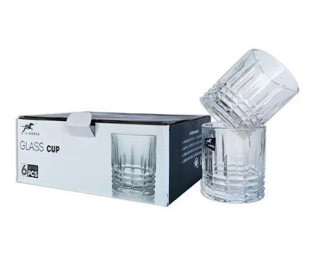 Набір стаканів скло Crystal "Carol" (6шт) 320мл №83000235/5304/Галерея/(8)