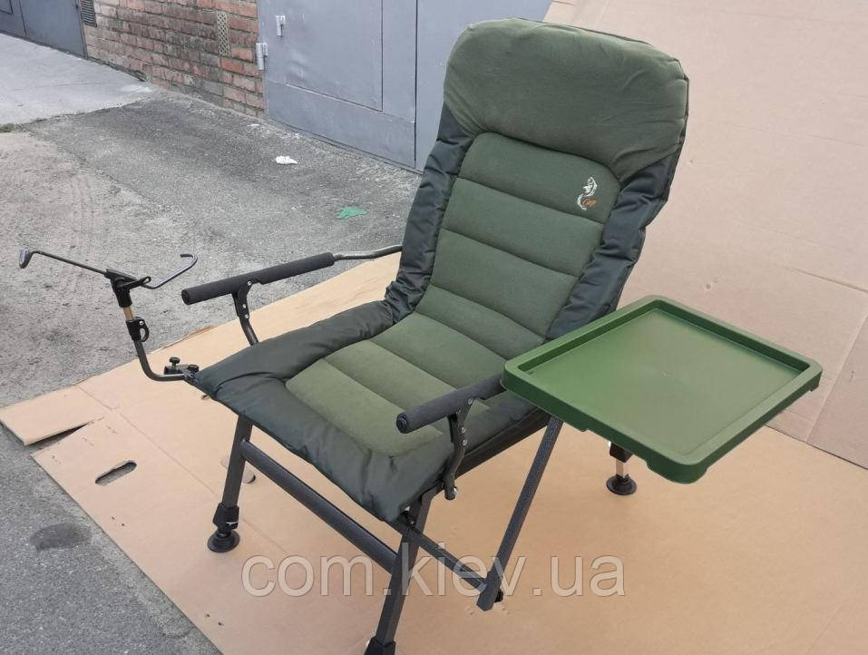 Крісло коропове зі столиком і підставкою для спінінга.Carp Elektrostatyk FK6 ST/P Є самовивіз в Києві.