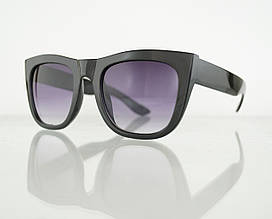 Окуляри унісекс сонцезахисні в стилі Вайфарер (Wayfarer) - Чорні - 025