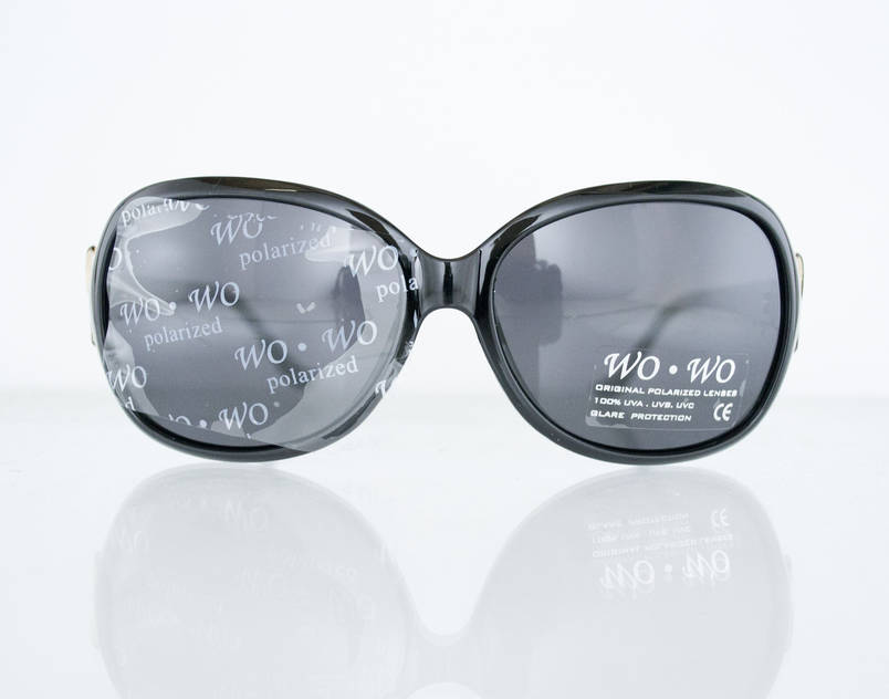 Окуляри жіночі сонцезахисні поляризаційні - Чорні - 068, фото 2