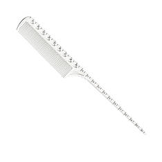 Гребінець з хвостиком Y.S. Park, 218 мм (YS-G07 White)