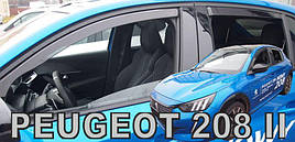 Дефлектори вікон (вітровики) PEUGEOT 208 II 5D 2019-> (HEKO)