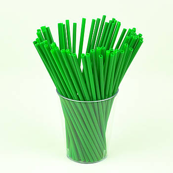 Палички для кейк-попсів пластикові Зелені 15 см 50 шт.