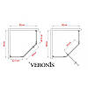 Душова кабіна Veronis KN-10-90 black 90x90x202, фото 7