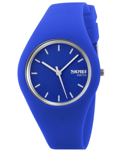 Skmei 9068 rubber темно-сині жіночі годинники, фото 1