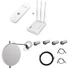 Комплект для 4G/3G інтернета роутер Netis MW5230 + модем Huawei E3372 + офсетна антена MIMO 2x27 dBi, фото 2