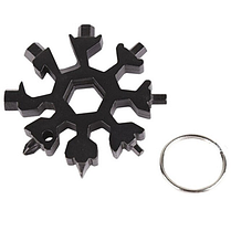 Універсальний інструмент мультитул ключ брелок Snowflake Wrench Tool 18in1, фото 5