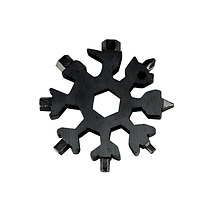 Універсальний інструмент мультитул ключ брелок Snowflake Wrench Tool 18in1, фото 4