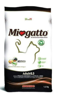 Сухий корм для кішок Morando MioGatto (Морандо Миогатто) Adult Veal with and Barley з телятиною і ячменем, 400 г