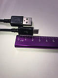 Кабель USB micro - USB до мобільного телефону подовжений 7 мм Black, фото 4