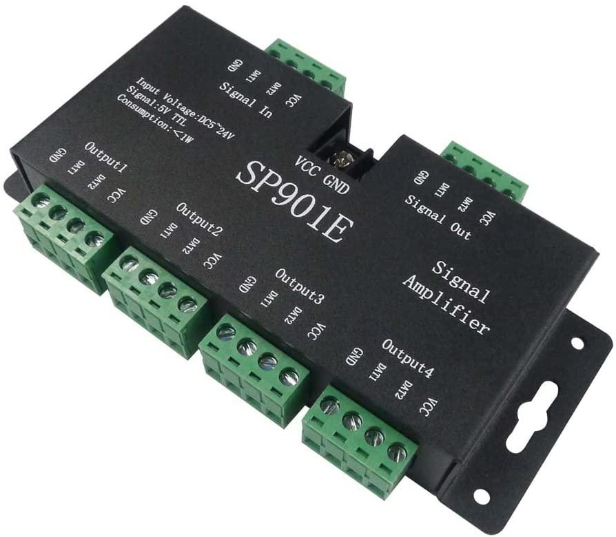 SPI підсилювач сигналу SP901E RGB 5-24 В для адресованої стрічки