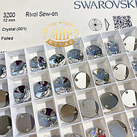 Пришивні стрази Swarovski , Crystal, 12 мм, 1 шт арт 3200