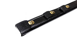 Чохол-Сагайдак для кия чорний крокодил з 2 кишенями і наплечним ременем