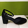 STTOPA Розміри 36-44. Босоніжки великих розмірів шкіряні. Каблук 6,5 см. 154-3644-65-1 Чорні, фото 10