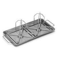Подвійний піддон для запікання двох курей одночасно з неіржавкої сталі Broil King 41442