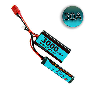 Високовольтний акумулятор Li-Ion 11,1 V 3000mAh 30А [AirsoftEnergy] страйкбол airsoft