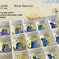 Пришивні ріволі Swarovski, колір Crystal, 16 мм, 1 шт. арт 3200,