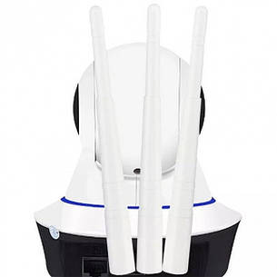 Поворотна Wi-Fi IP-камера 3 антени для відеоспостереження, нічна зйомка, відеоняня, фото 3
