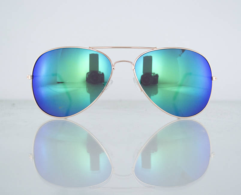 Окуляри унісекс сонцезахисні Aviator (Авіатор) дзеркальні — Золоті — 3008, фото 2