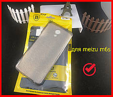 Силіконовий чохол Baseus для Meizu m6s, бампер сірий мейзу м6с