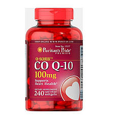 Puritan's Pride Q-SORBTM Co Q-10 100 mg, Коензим Q10 (240 капс.)
