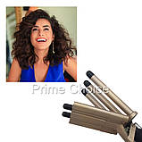 Плойка для волосся п'ять хвиль Geemy GM-2933. Щипці стайлер для укладки, завивки волосся з керамічним, фото 10