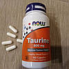 Таурин NOW Taurine 500 mg 100 кап, фото 7