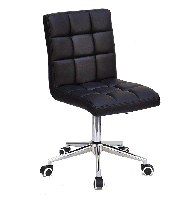 Крісло Augusto ЕК чорний Modern Office, на хромованій хрестовині з колесами, з регулюванням висоти, фото 2