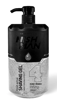 Гель для гоління Nishman No4 Easy Shave безбарвний з дозатором, 1000 мл (10104012)