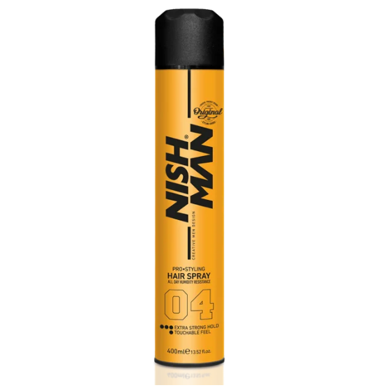 Спрей для фіксації волосся Nishman Extra Strong #04 (дуже сильна фіксація), 400 мл