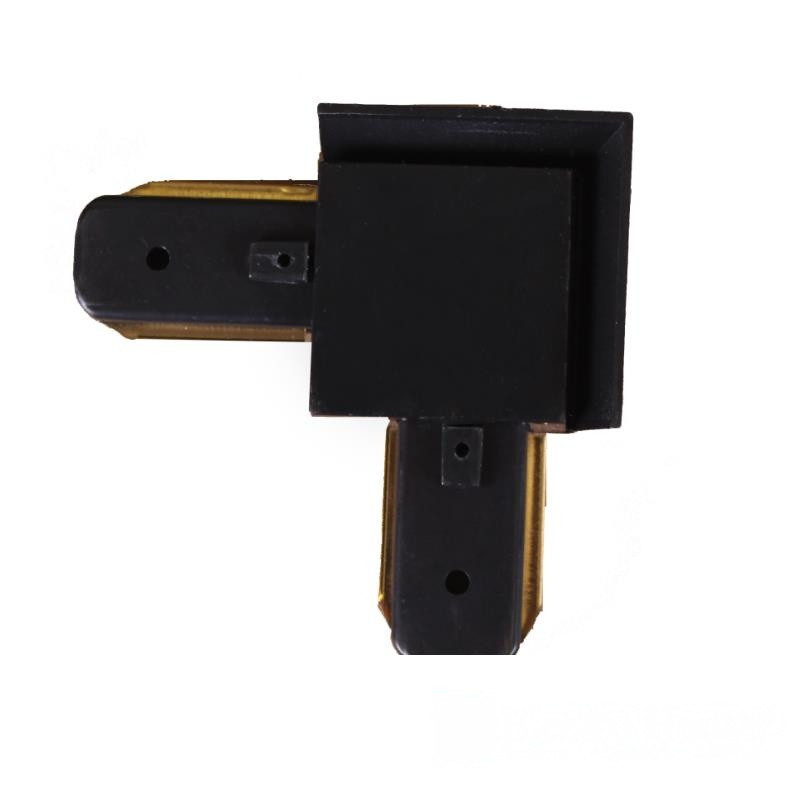 Коннектор для трекового LED світильника кутовий чорний EH-TC-0004