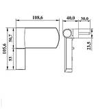Петля ASTEX дверна АТ 27 до 140 кг колір білий RAL 9016, фото 2