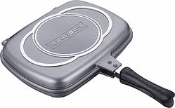 Сковорода-гриль двостороння Royalty Line RL-DF28M, срібляста