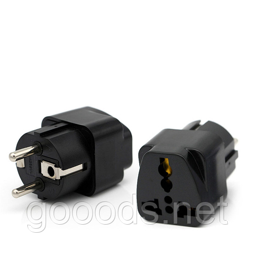 Сетевой переходник для европейской розетки Черный (ID#1230233397), цена ...