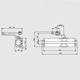 Дверний Доводчик DORMA TS68 до 120 кг до 1100 мм з ножицями сірий, фото 2
