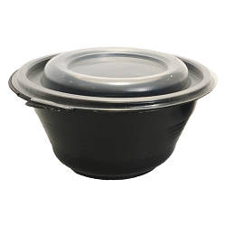 Супниця одноразова з кришкою ПП-117 - 500 мл, 50 шт/уп / Упаковка для гарячих страв