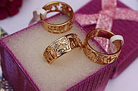 Кольцо Xuping Jewelry резное слоник р 22 золотистое