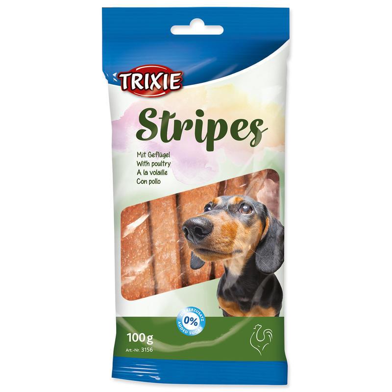 Ласощі для собак  Trixie "Stripes Light", домашня птиця, 10 см 10 шт / 100гр, фото 1